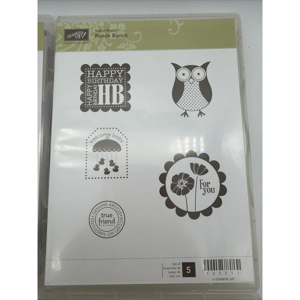 Lot of 4 Stampin Up Stamps day of gratitude Party this Way Clearly for you bliss